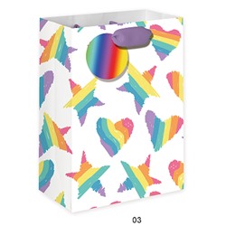 Пакет подарочный «Funny rainbow», purple (32*42*11.5)