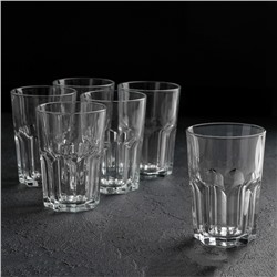 Набор высоких стеклянных стаканов New America, 350 мл, 6 шт