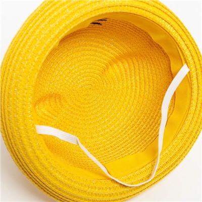 Шляпа для девочки MINAKU "Кошечка", цв. жёлтый, р-р 50