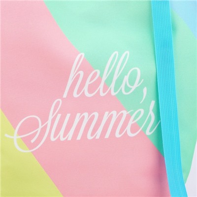 Сумка женская пляжная "Hello summer", 39х32 см, розовая