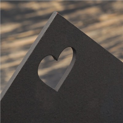 Кашпо деревянное 21×6×18 см Конверт "Доброе Сердце", чёрный Дарим Красиво