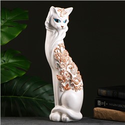 Фигура "Кошка Хлоя" перламутр с росписью, 42см