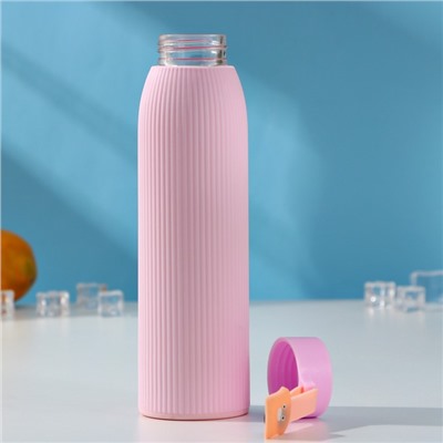 Бутылка для воды стеклянная «Медвежонок», 300 мл, h=21 см, цвет МИКС