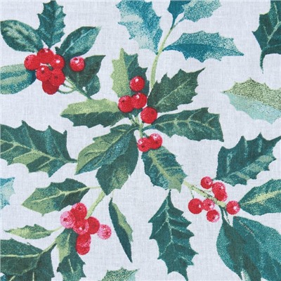 Новый год. Постельное бельё «Этель» дуэт Winter berries 143х215 см 2 шт,220х240 см,70х70 см 2 шт, поплин