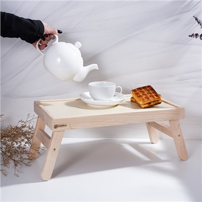 Столик-поднос для завтрака Adelica, 43×23×4 см, береза, в подарочной коробке