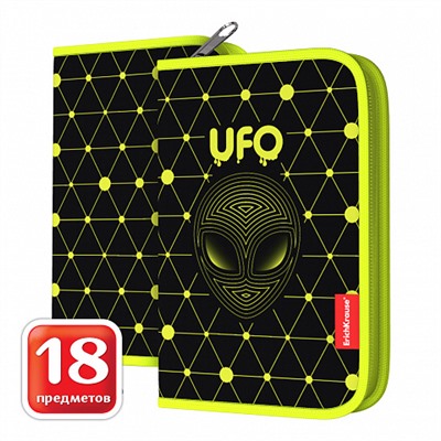 Пенал-книжка без наполнения ErichKrause® 135x205x30мм UFO