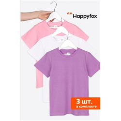 Набор футболок для девочки 3 шт. Happy Fox