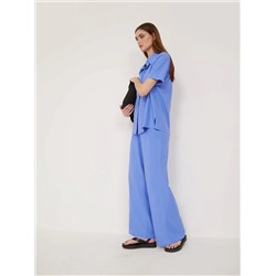 Брюки широкого кроя  цвет: Голубой D257/orpine | купить в интернет-магазине женской одежды EMKA