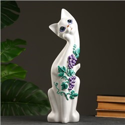 Фигура "Кошка Клео" перламутр с росписью, 50см