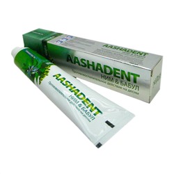 AASHA HERBALS Neem and Babul toothpaste Зубная паста Ним и Бабул 100г