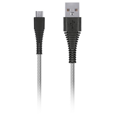 Цена за 3 шт. Кабель Smartbuy Сarbon, USB - micro-USB, экстрапрочный, 2A output, 1м, белый