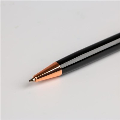 Ручка в подарочном футляре "С Уважением", металл, черный с золотом