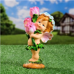 Садовая фигура "Цветочная фея с тюльпанами" 10x10x21см