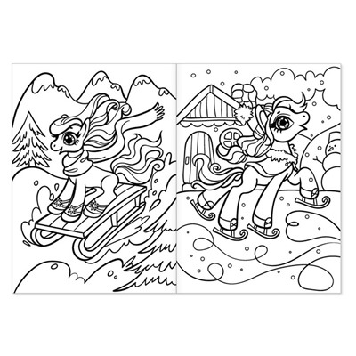 Раскраска А4 с 12 наклейками и маской My Little Pony отзывы