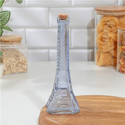 Бутылка стеклянная для масла Доляна «Париж», 250 мл, h=24 см, цвет МИКС
