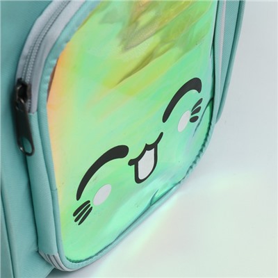 Рюкзак для переноски животных с окном для обзора, зелёный