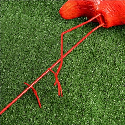 Садовая фигура "Фламинго", на ногах, красный цвет, 23х14х64 см