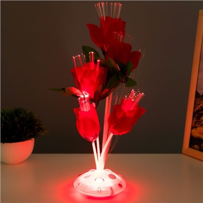 Ночник "Розы" LED от батареек МИКС H.35 см