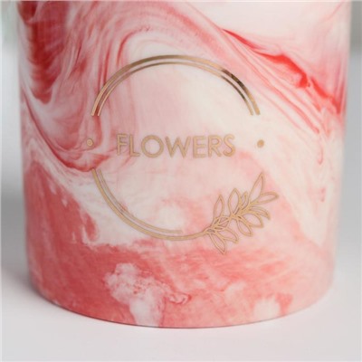Кашпо для цветов с тиснением «Цветы», 10 х 10 см