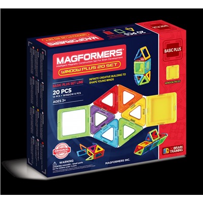 Магнитный конструктор MAGFORMERS 715001 Window Plus Set 20 set