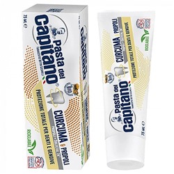 Pasta del Capitano Зубная паста Teeth and Gums Protection Turmeric & Propolis / Комплексная Защита, Куркума и Прополис 75 мл