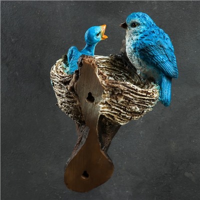 Подвесной декор "Птицы в гнезде" 12х14х24см