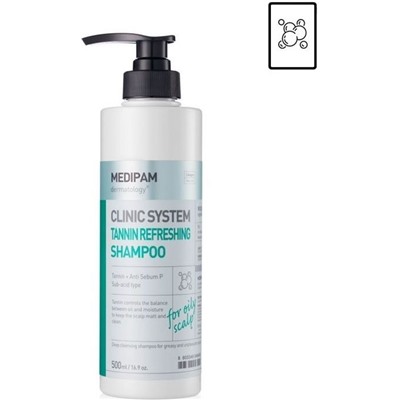 Шампунь для глубокого очищения с танином Clinic System Tannin Refreshing Shampoo, 500 мл