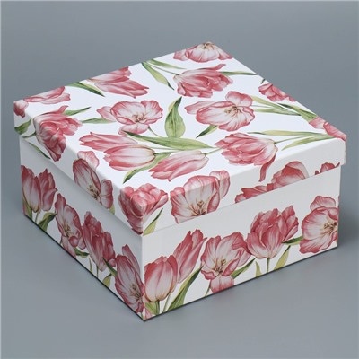 Набор подарочных коробок 5 в 1 «Цветочный сад», 14 × 14 × 8‒22 × 22 × 12 см