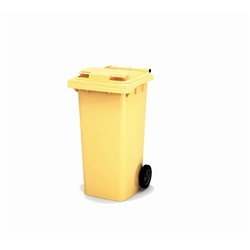 Передвижной мусорный контейнер 120л., МКА-120, 93,7х55,5х48см, желтый