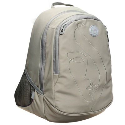 Рюкзак молодёжный Grizzly "Очертание",  40 х 29 х 20 см, эргономичная спинка, отделение для ноутбука, серый