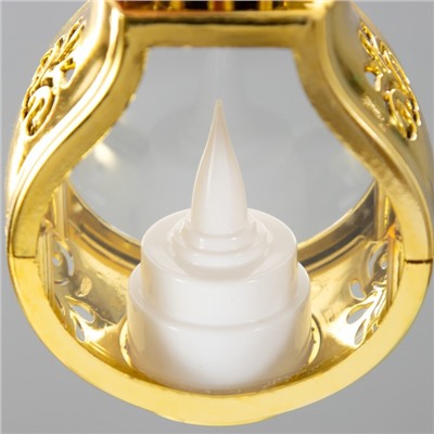 Ночник "Застывшая свеча" 3хLR1130 золотой 5х7,5х12 см