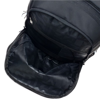 Рюкзак молодежный Grizzly, эргономичная спинка, 43 х 31 х 20 см, отделение для ноутбука, чёрный