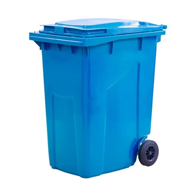 Мусорный контейнер на 2-x колесах с крышкой 360 л синий