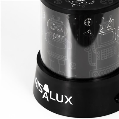 Ночник-проектор "Роботы" LED USB/от батареек черный 10,8х10,8х11,5 см