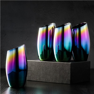 Набор стеклянных стаканов высоких Magistro «Иллюзия», 475 мл, 8×15,3 см, 6 шт, цвет хамелеон