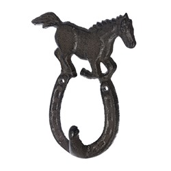 Крючок чугунный «Подкова с конём» Blumen Haus 66052